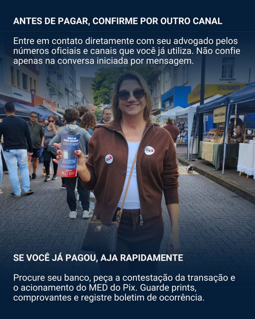 OAB Blumenau promove ação de conscientização para prevenir o golpe do falso advogado