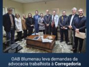 OAB Blumenau leva demandas da advocacia trabalhista à Corregedoria do TRT-12 durante correição ordinária