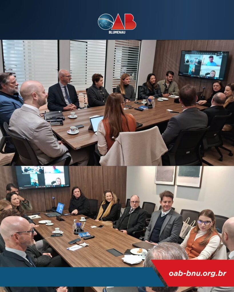 OAB Blumenau debate fortalecimento da mediação e das soluções consensuais com coordenador do CEJUSC