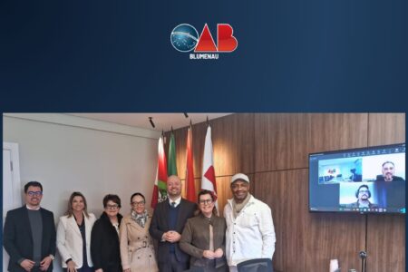 OAB Blumenau recebe novo delegado da CAASC e alinha ações para o próximo semestre