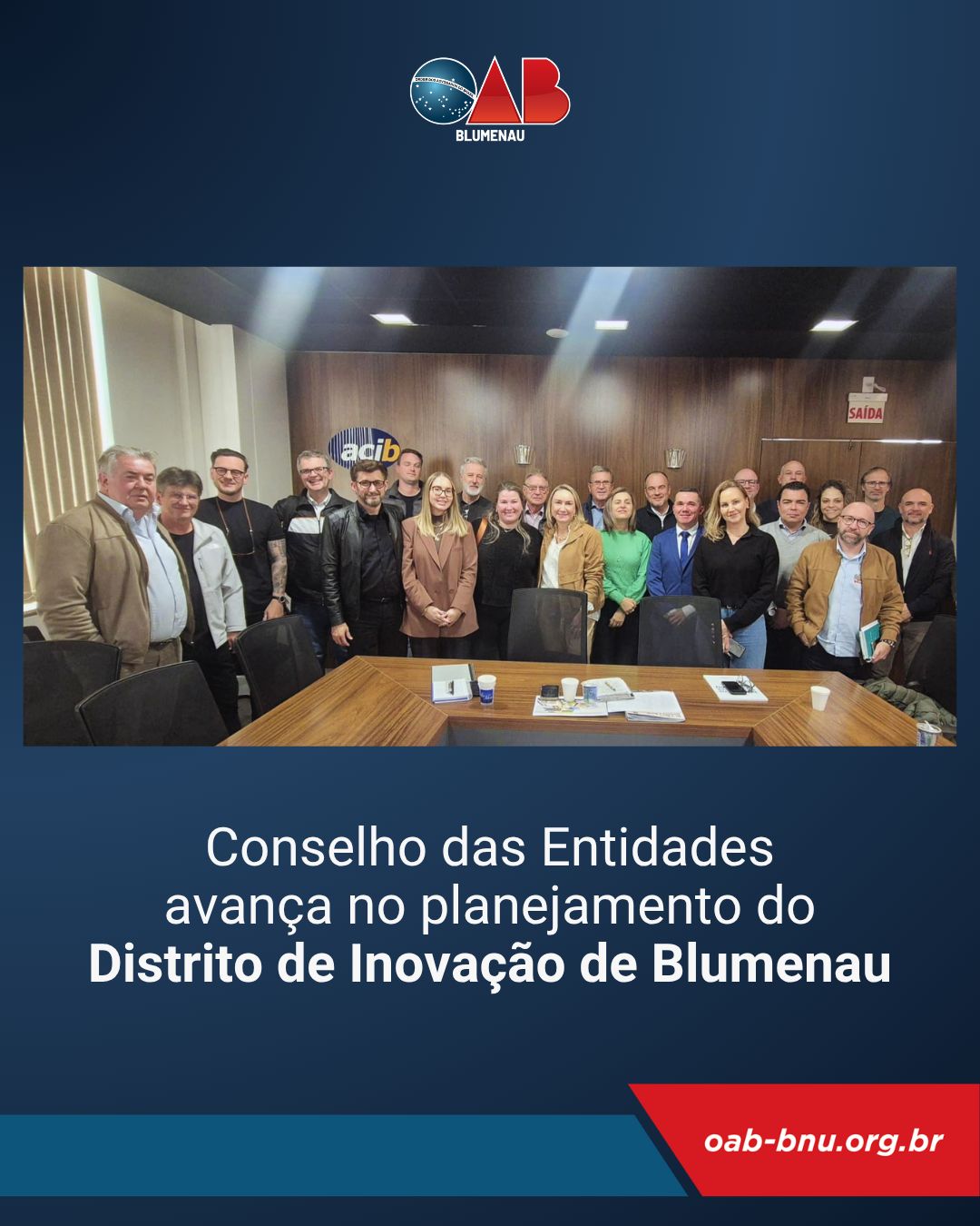 OAB Blumenau acompanha avanços no planejamento do Distrito de Inovação de Blumenau