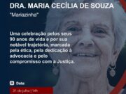 OAB Blumenau homenageia a advogada Maria Cecília de Souza pelos 90 anos e por sua trajetória na advocacia