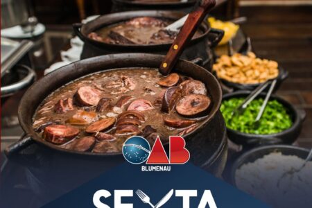 OAB Blumenau promove mais uma edição do Sexta em Ordem com feijoada e confraternização entre a advocacia