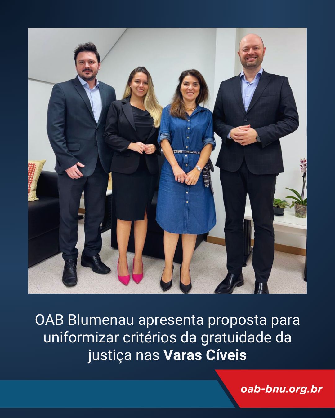 OAB Blumenau apresenta proposta para uniformizar critérios da gratuidade da justiça nas Varas Cíveis OAB Blumenau apresenta proposta para uniformizar critérios da gratuidade da justiça nas Varas Cíveis