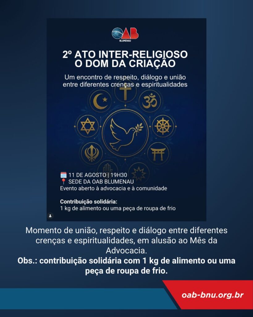 Mês da Advocacia reafirma protagonismo da OAB Blumenau com grandes conquistas e programação histórica