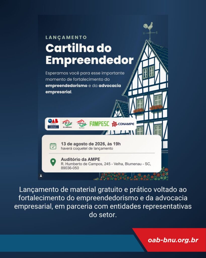 Mês da Advocacia reafirma protagonismo da OAB Blumenau com grandes conquistas e programação histórica
