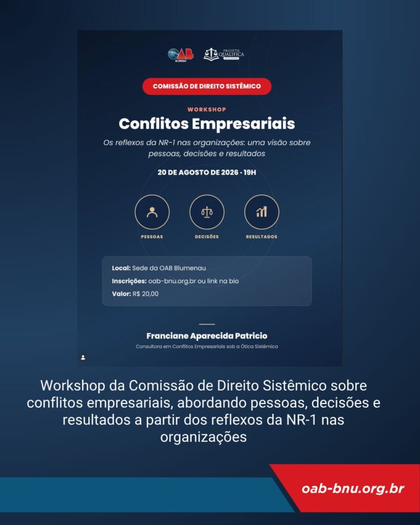Mês da Advocacia reafirma protagonismo da OAB Blumenau com grandes conquistas e programação histórica