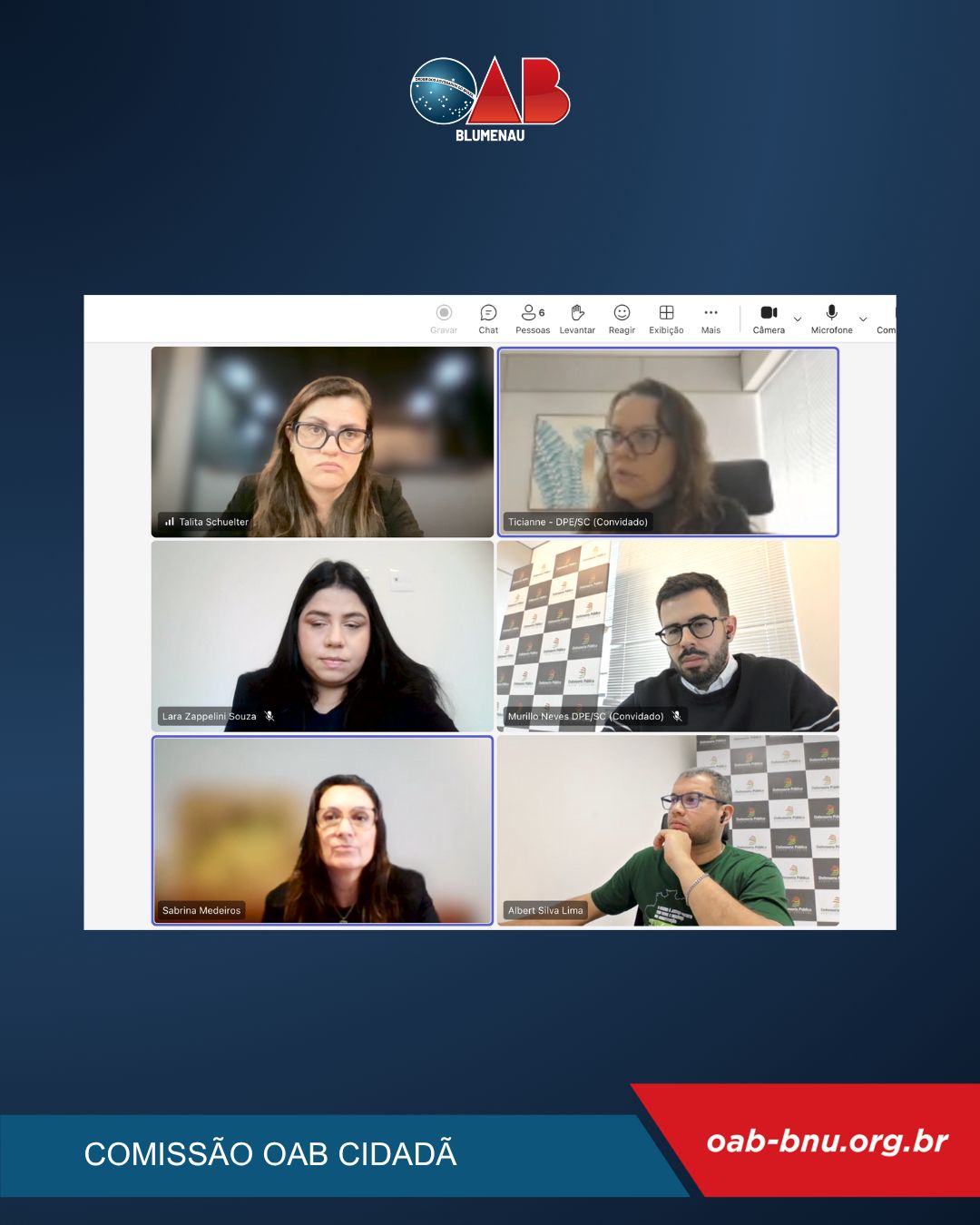 OAB Blumenau fortalece parceria com Ministério Público e Defensoria Pública em ações voltadas à população em situação de vulnerabilidade OAB Blumenau fortalece parceria com Ministério Público e Defensoria Pública em ações voltadas à população em situação de vulnerabilidade