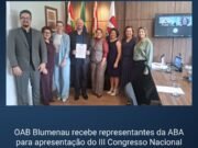 OAB Blumenau recebe representantes da ABA para apresentação do III Congresso Nacional de Direito Bancário