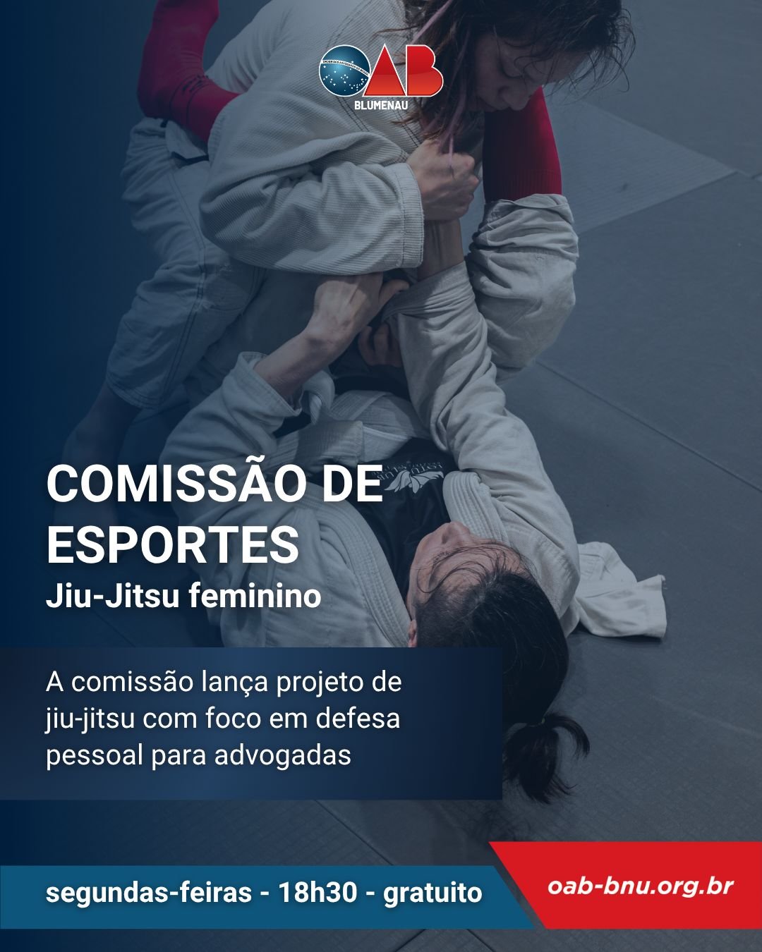 Comissão de Esportes lança projeto de jiu-jitsu com foco em defesa pessoal para advogadas