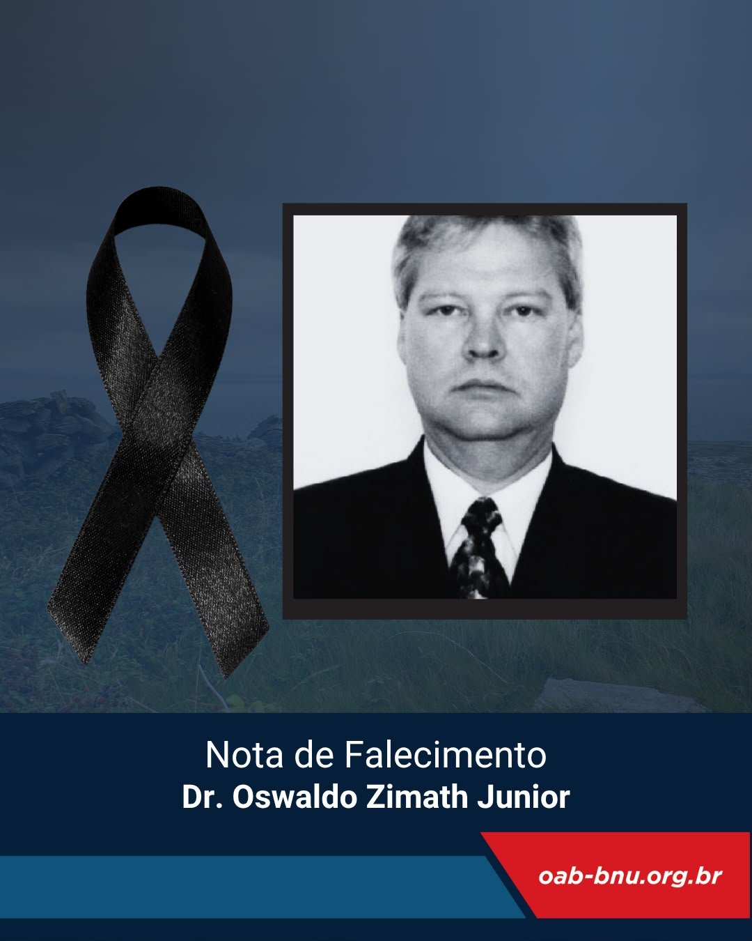 Nota de falecimento Dr. Oswaldo Zimath Júnior