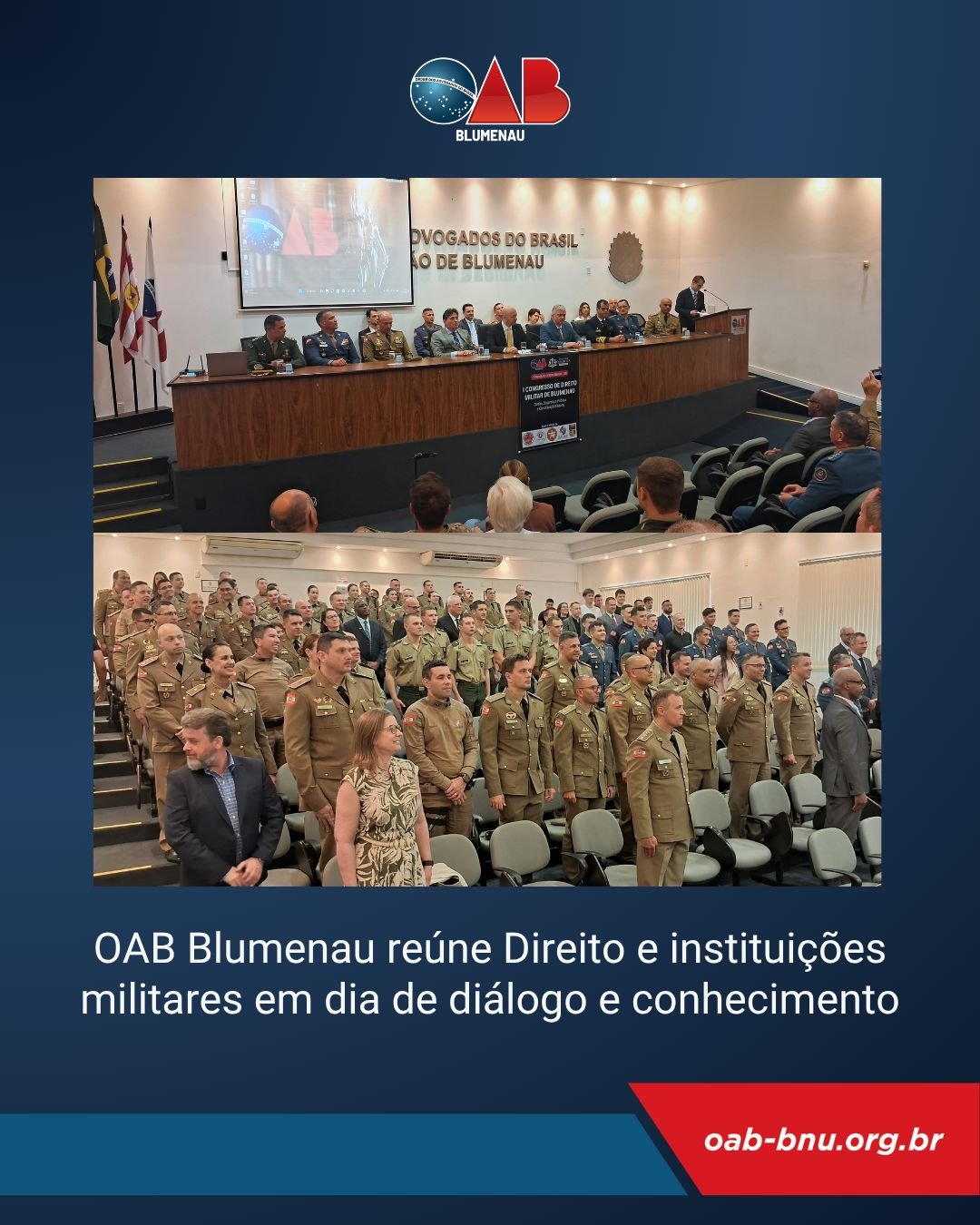 OAB Blumenau reúne Direito e instituições militares em dia de diálogo e conhecimento OAB Blumenau reúne Direito e instituições militares em dia de diálogo e conhecimento