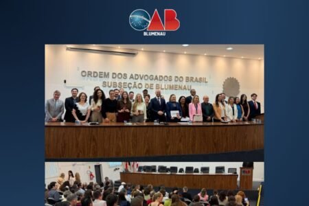 Novos advogados e advogadas recebem credenciais em cerimônia na OAB Blumenau
