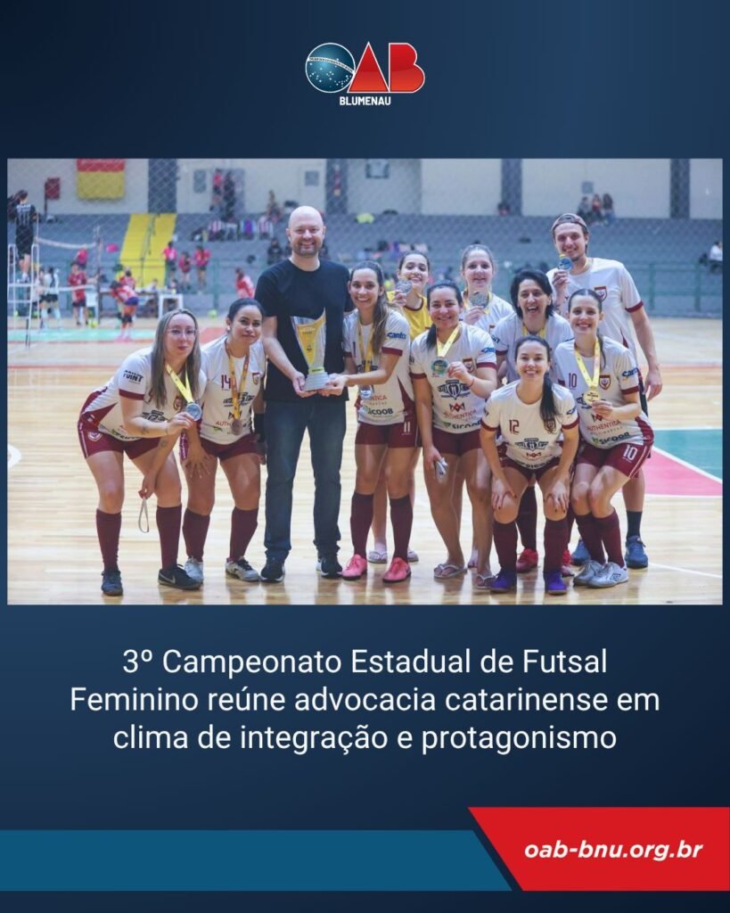 Equipe União do Vale representa a advocacia feminina no Campeonato Estadual de Futsal