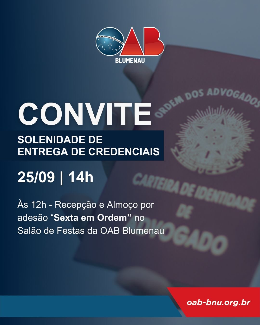 Entrega de Credenciais OAB Blumenau