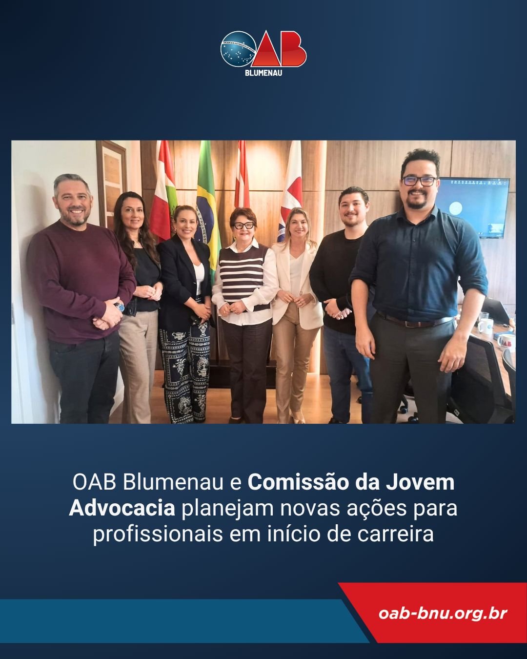 OAB Blumenau aproxima diretoria da jovem advocacia para construir novas ações de apoio