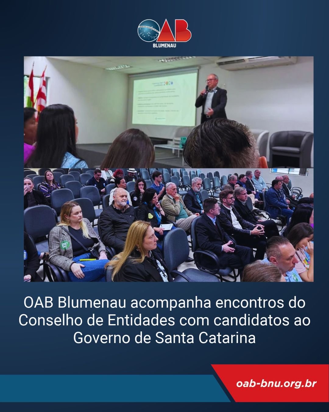 OAB Blumenau acompanha mais uma edição do Conversa com Candidatos 2026
