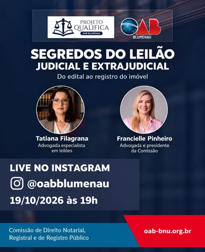 Live - Comissão de Direito Notarial, Registral e de Registro Público