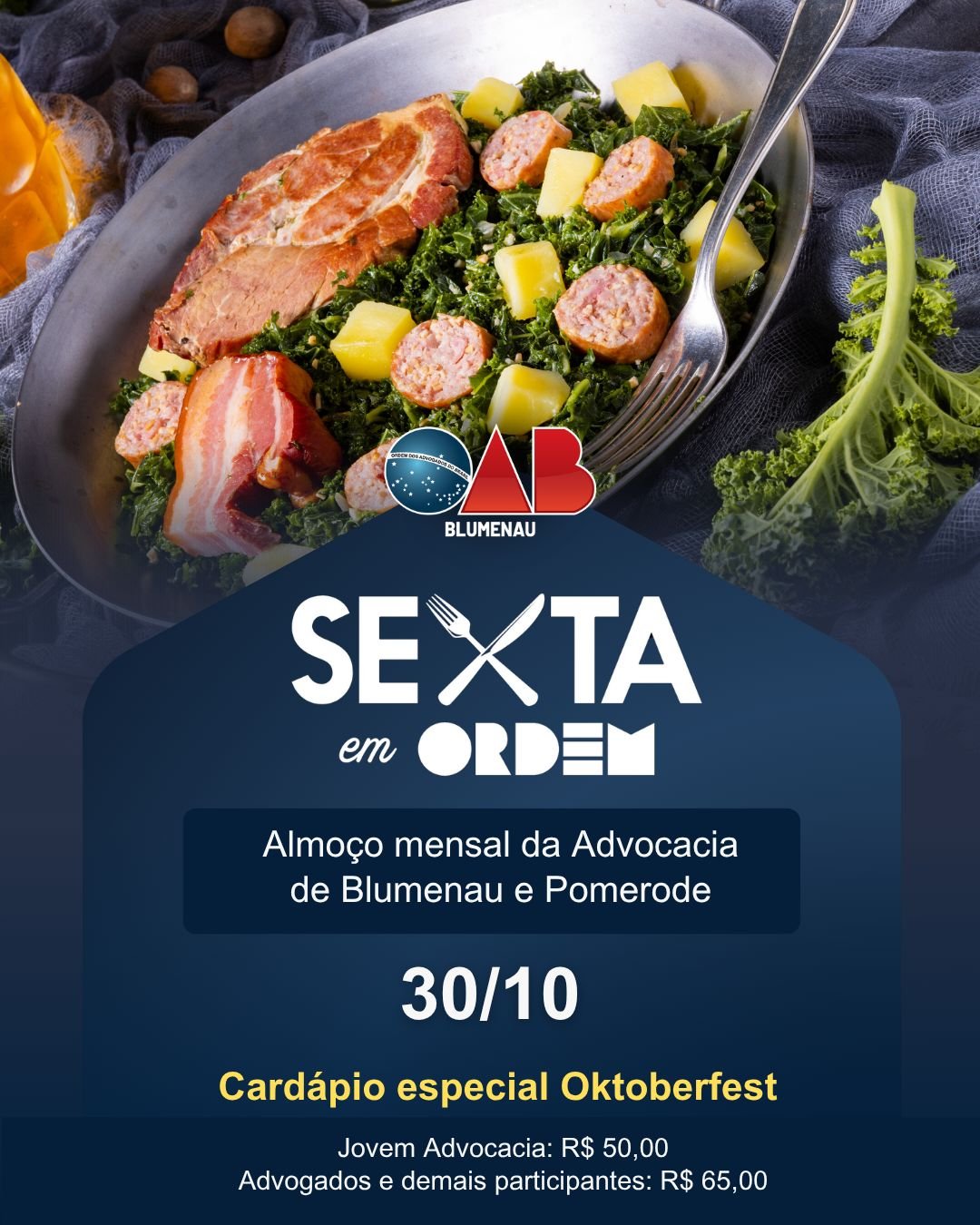 Sexta em Ordem entra no clima da Oktoberfest e promove almoço temático para a advocacia em Blumenau